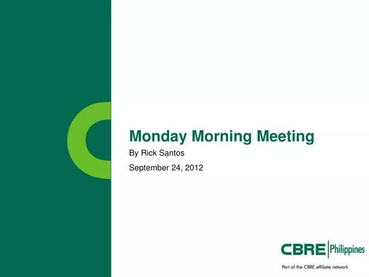 monday morning meeting