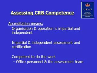 Assessing CRB Competence