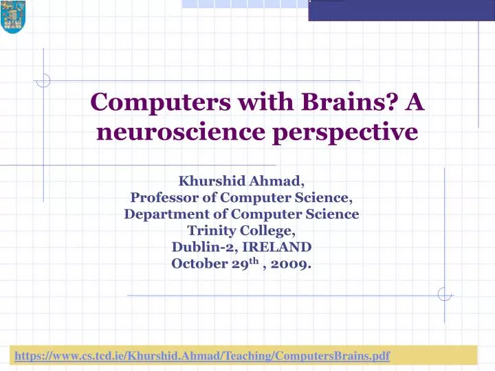 computers with brains a neuroscience perspective