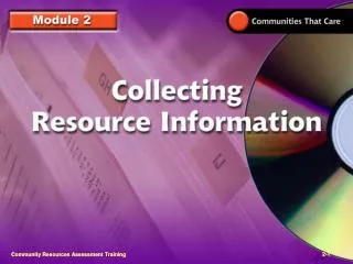 Community Resources Assessment Training