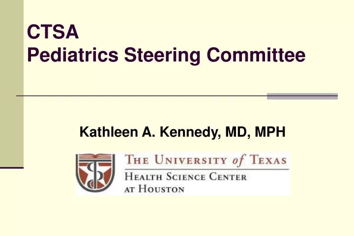 ctsa pediatrics steering committee