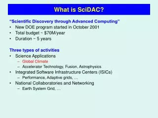 What is SciDAC?