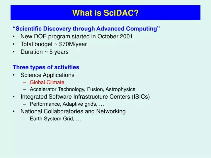 what is scidac