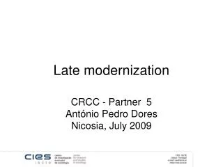 Late modernization