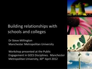 Building relationships with schools and colleges