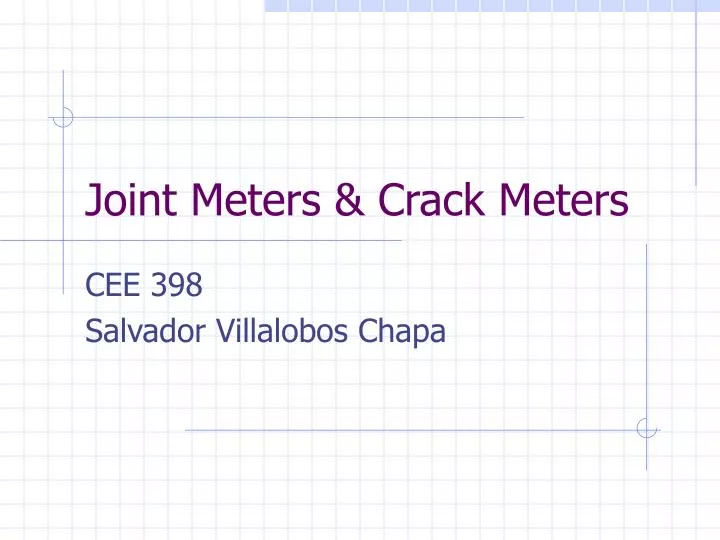 joint meters crack meters