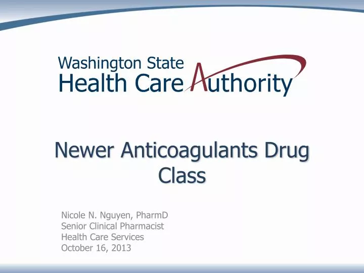 newer anticoagulants drug class