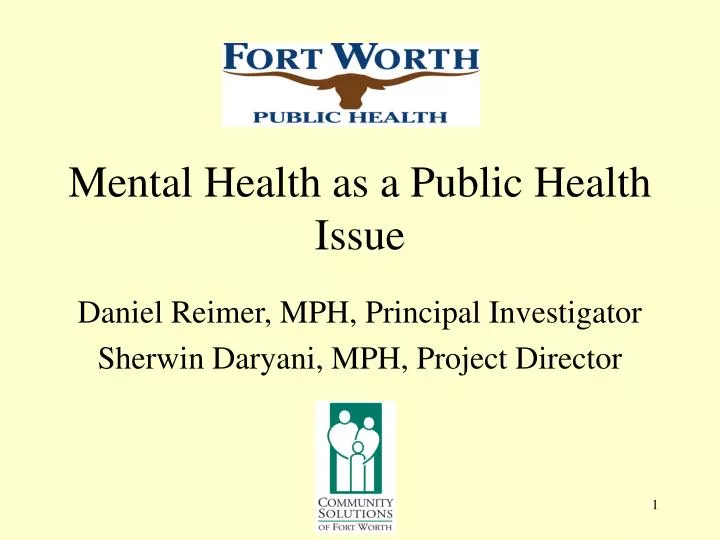 mental health as a public health issue