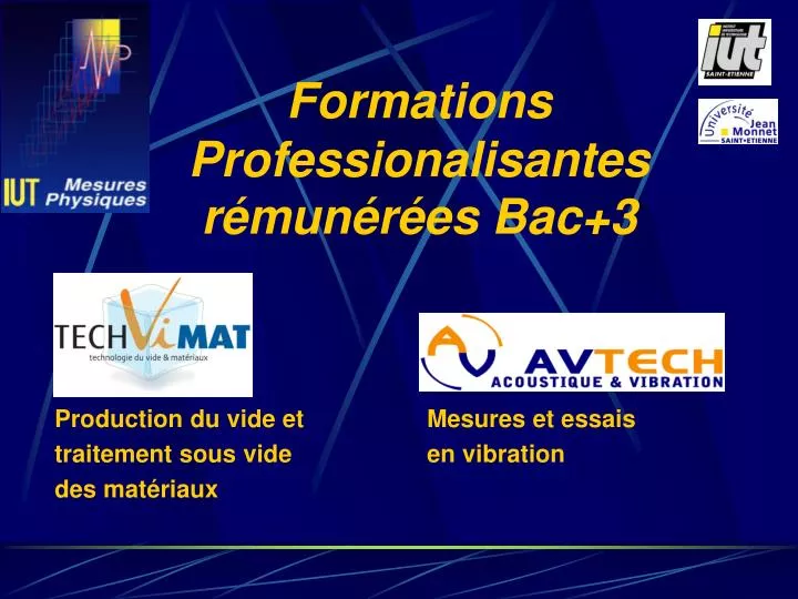 formations professionalisantes r mun r es bac 3