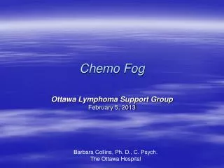 Chemo Fog