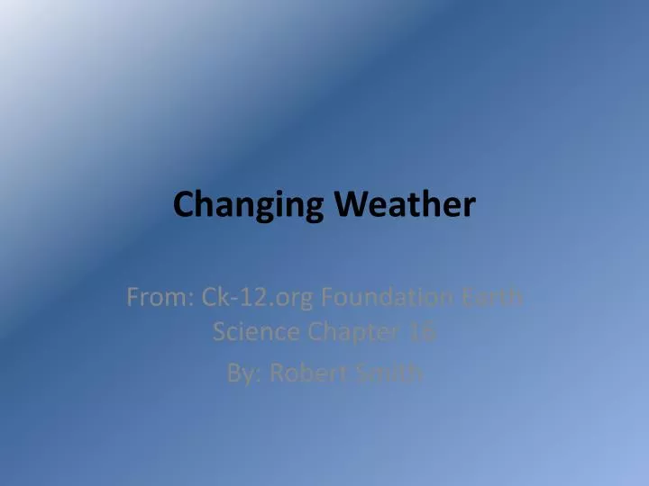 changing weather