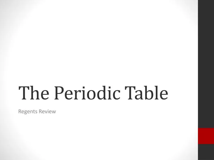 the periodic table