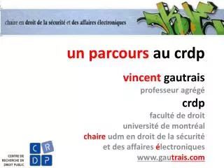 un parcours au crdp