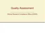 Quality Assessment - slide 1