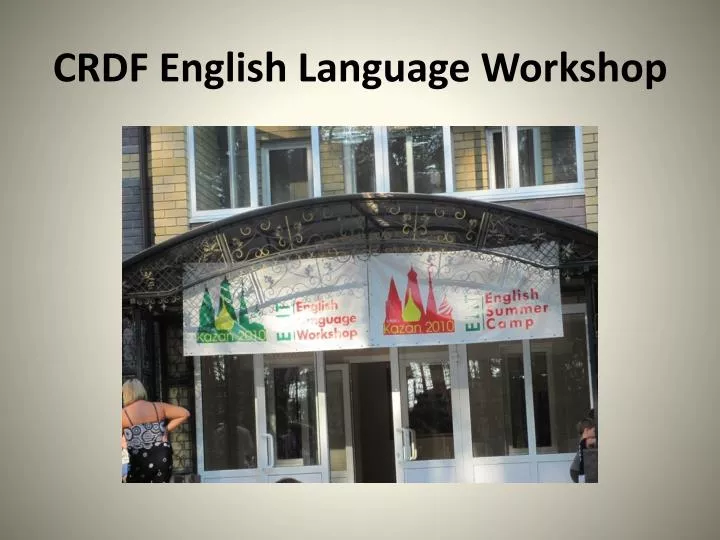 crdf english language workshop