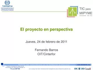 el proyecto en perspectiva