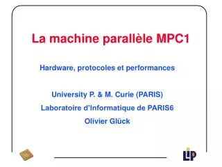 la machine parall le mpc1