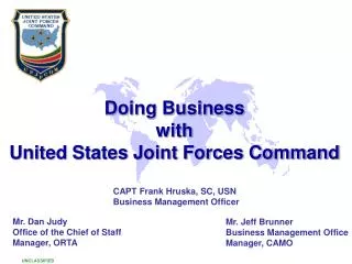 Doing Business with United States Joint Forces Command