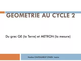 geometrie au cycle 2