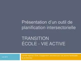 pr sentation d un outil de planification intersectorielle transition cole vie active