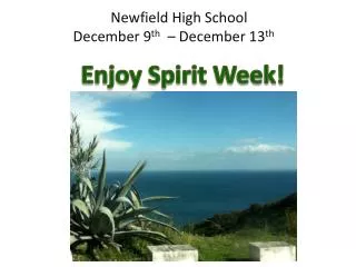 Enjoy Spirit Week!