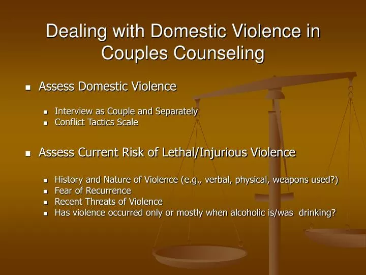 dealing with domestic violence in couples counseling
