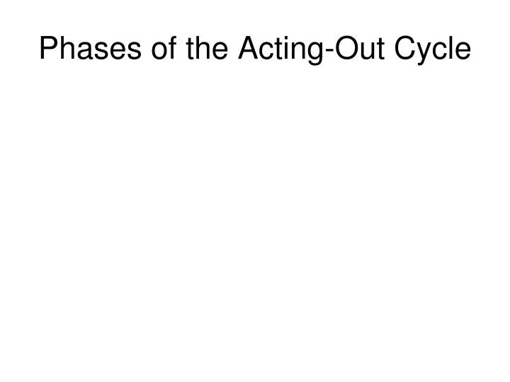 phases of the acting out cycle