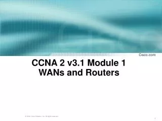 CCNA 2 v3.1 Module 1 WANs and Routers