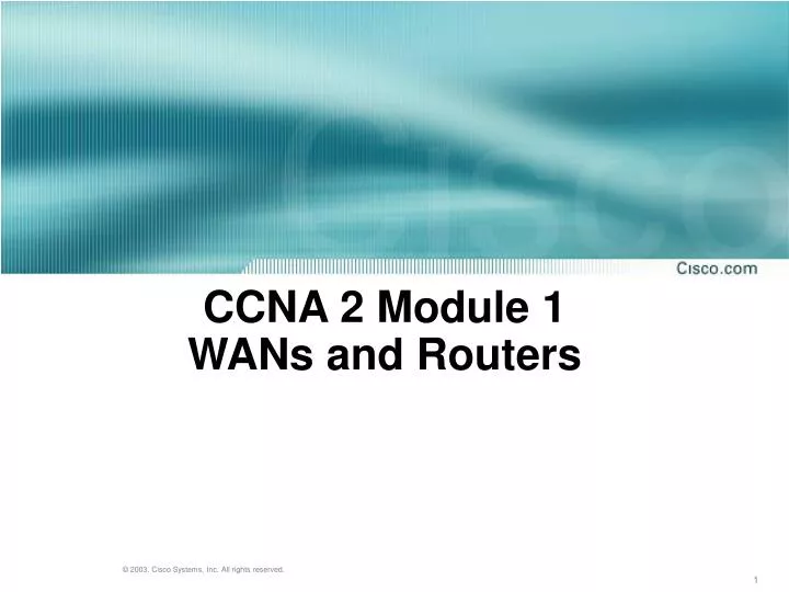 ccna 2 module 1 wans and routers