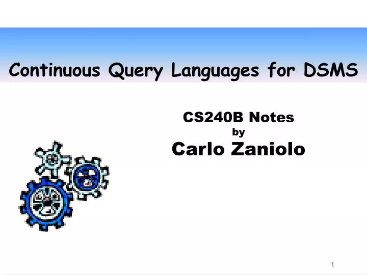 continuous query languages for dsms