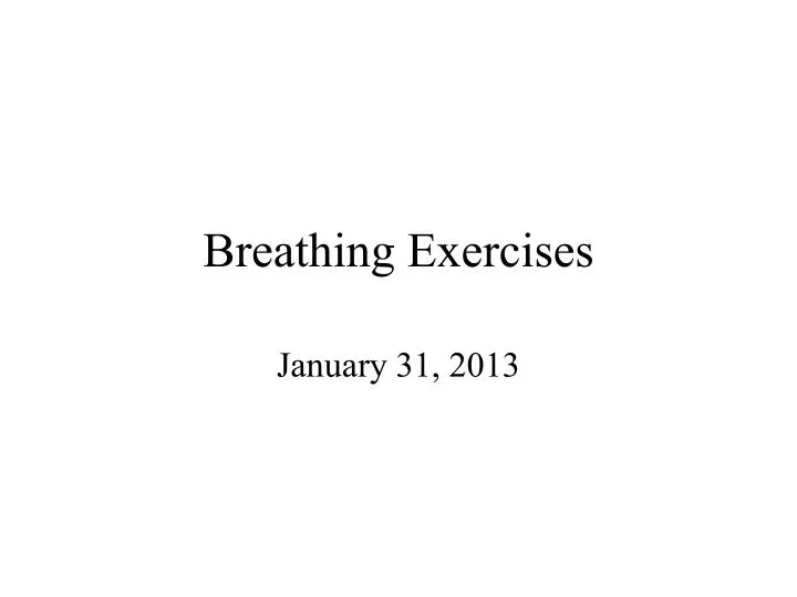 breathing exercises