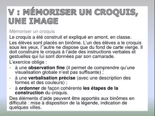 v m moriser un croquis une image