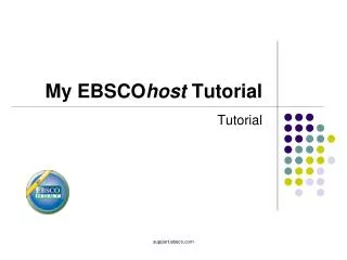 my ebsco host tutorial