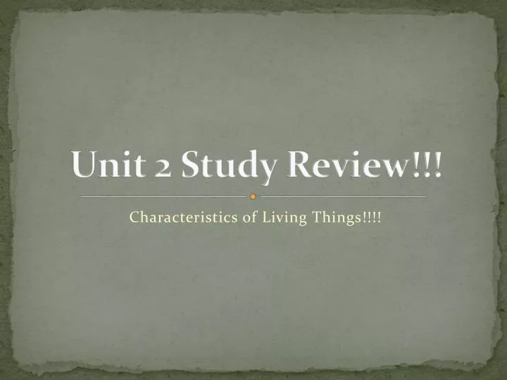 unit 2 study review