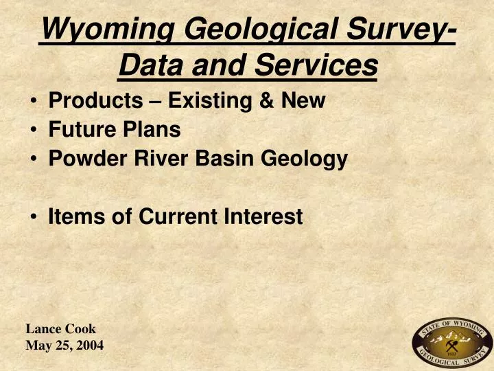 wyoming geological survey data and services