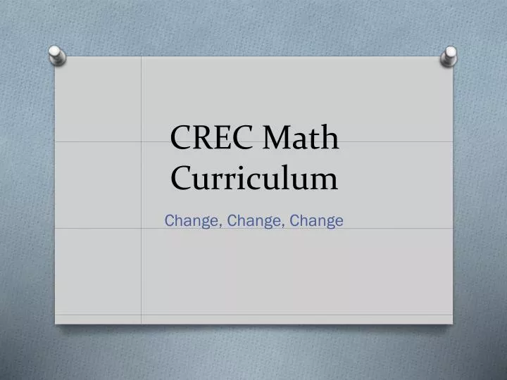 crec math curriculum
