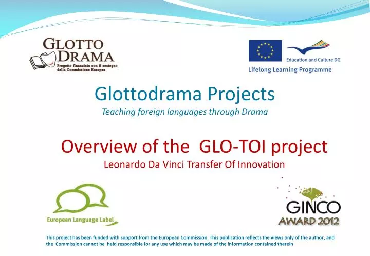 overview of the glo toi project leonardo da vinci transfer of innovation