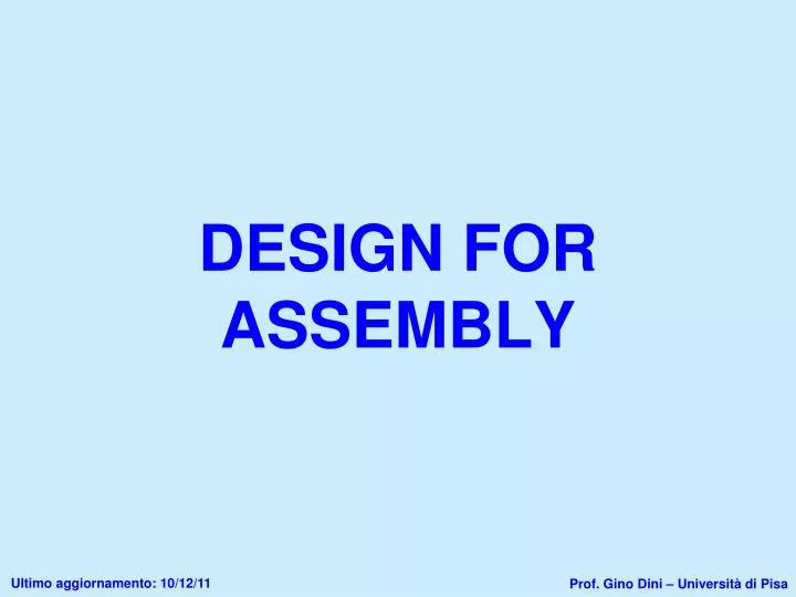 design for assembly