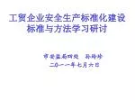 工贸企业安全生产标准化建设 标准与方法学习研讨 - slide 1