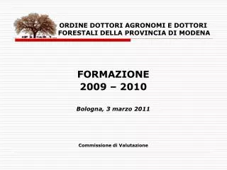 ordine dottori agronomi e dottori forestali della provincia di modena