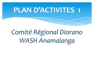 plan d activites 1