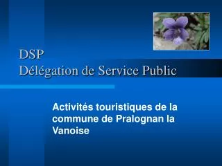 dsp d l gation de service public