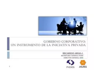 gobierno corporativo un instrumento de la iniciativa privada