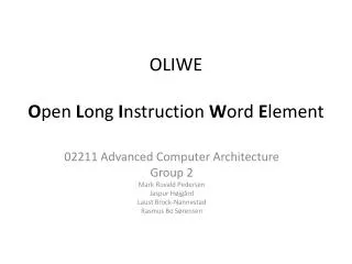 OLIWE O pen L ong I nstruction W ord E lement