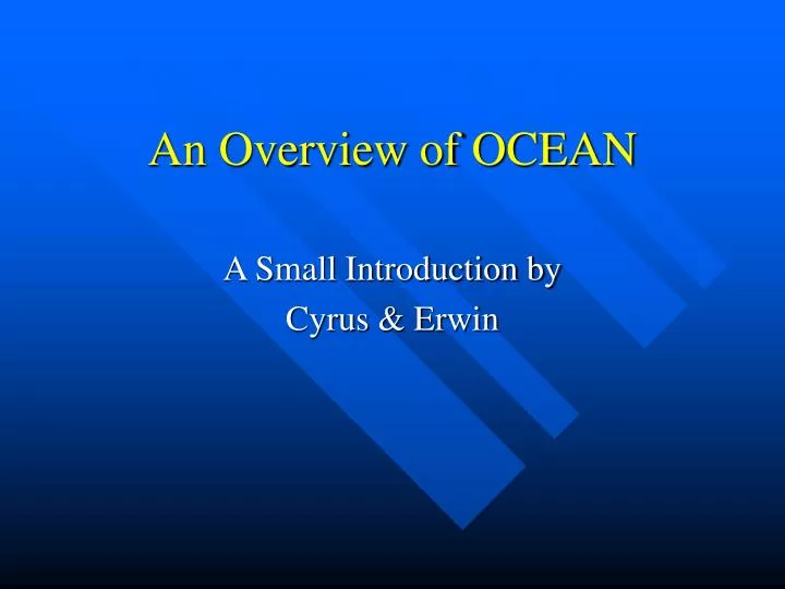 an overview of ocean