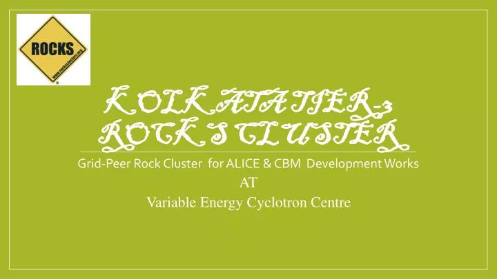 kolkata tier 3 rocks cluster