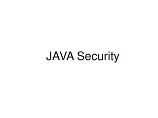 java security