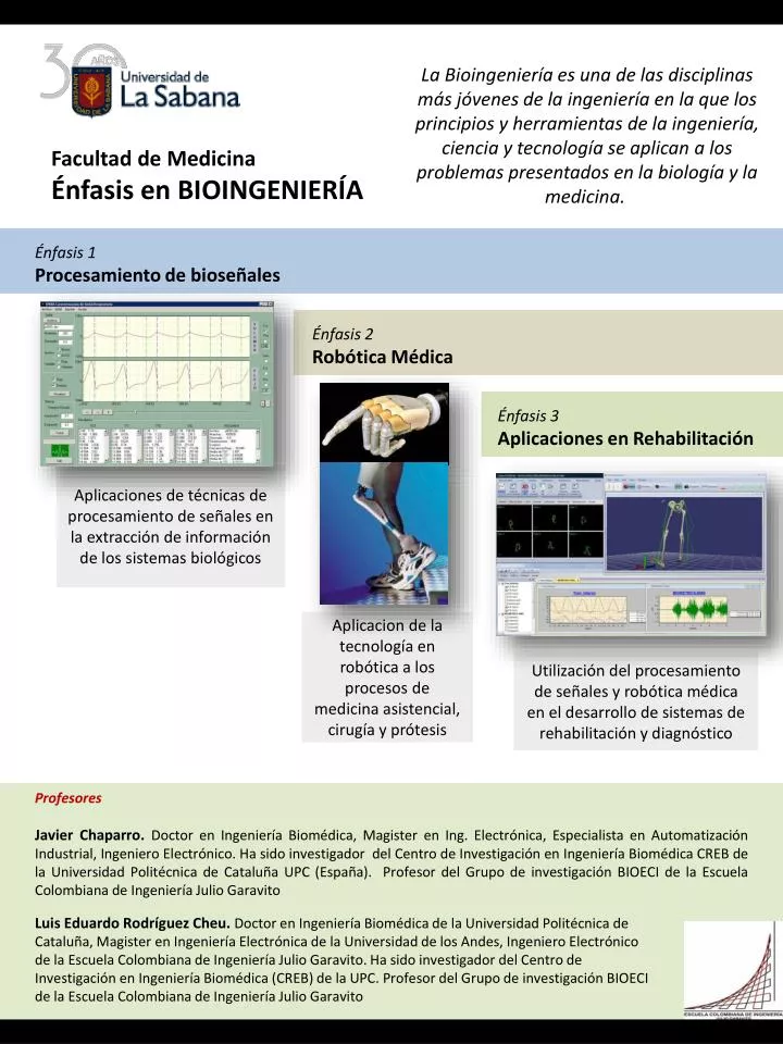 facultad de medicina nfasis en bioingenier a