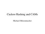 Cuckoo Hashing and CAMs