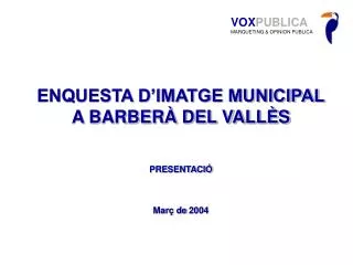 enquesta d imatge municipal a barber del vall s